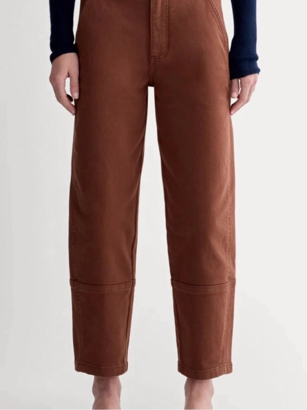 Everlane Barrel Utility Jeans in Rust / Terracotta color